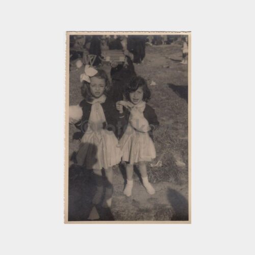 1950 İkiz Kızlar 4 Adet Albüm Fotoğraf