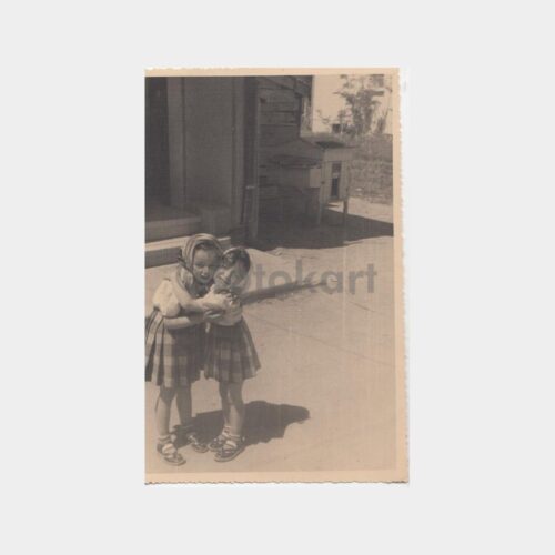 1950 İkiz Kızlar 4 Adet Albüm Fotoğraf - Görsel 3