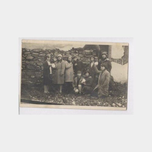 1928 Kız Öğrenciler Kartopu ile Görünüş Fotoğraf