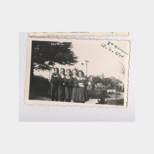 1940 Kız Öğrenciler Görünüş 2 Adet Fotoğraf - Görsel 2