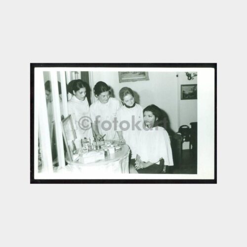 1970 Güzellik Salonu Makyaj Konulu 5 Adet Fotoğraf