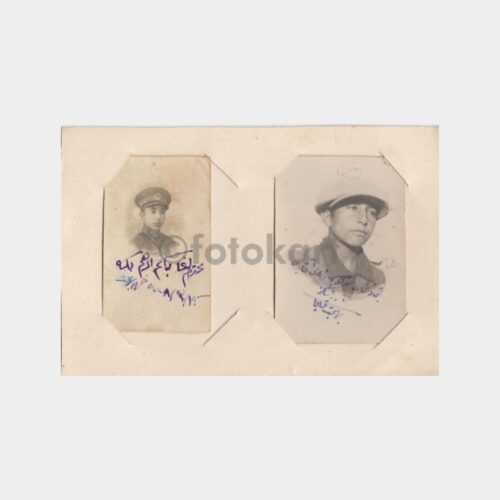 1928 Üzeri Yazılı 2 Adet Vesikalık Fotoğraf