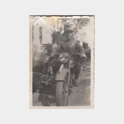 1939 Askeri Motorsikletli Fotoğraf