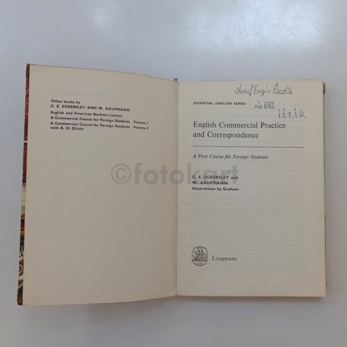 English Commercial Practice and Correspondence (Longmans)