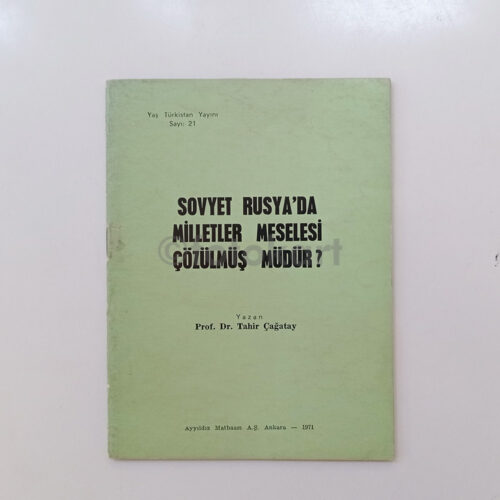 Sovyet Rusya'da Milletler Meselesi - Tahir Çağatay