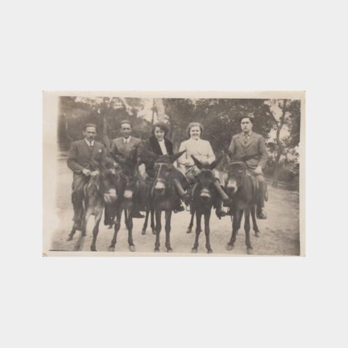 1935 Heybeliada Eşekli Gezi Konulu Fotoğrafı