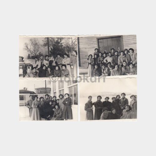 1955 Öğretmen Okulu Kanlıca Gezisi Konulu 4 Adet Fotoğraf
