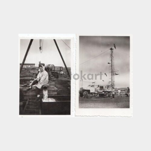 1960 Sondaj Kuyu Çalışmaları Konulu 2 Adet Fotoğraf