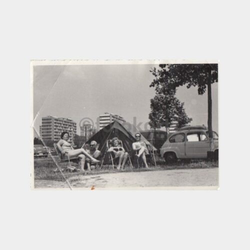 1960 Çadır Kampı Konulu 2 Adet Fotoğraf