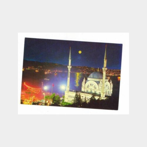İstanbul Boğaziçi ve Dolmabahçe Gece Görünüş Kartpostal