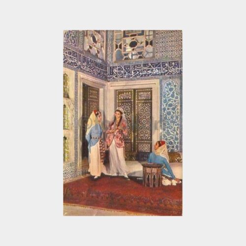 Harem Dairesinde Sohbet Konulu Kartpostal