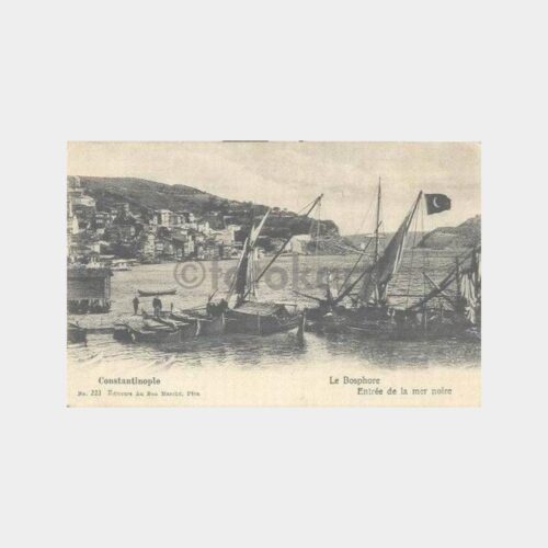 İstanbul Boğazı Karadeniz Girişi Eski Kartpostal
