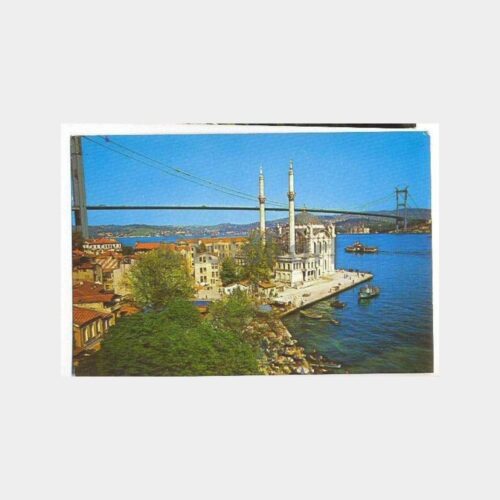 Ortaköy Camii ve Boğaziçi Görünüş Kartpostal