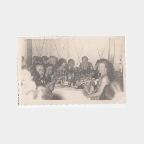 1950 Yemek Eğlence Kültürü 2 Adet Fotoğraf