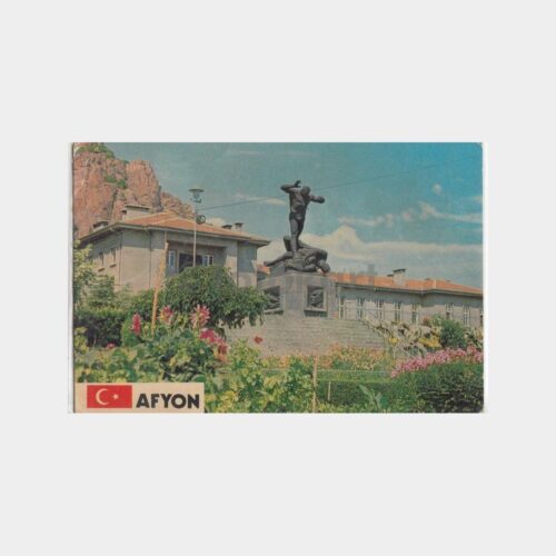 1975 Afyon Zafer Anıtı Görünüş Kartpostal