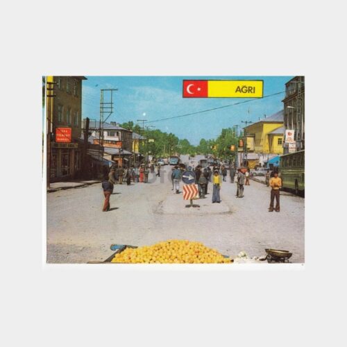 1975 Ağrı Ana Caddesi Görünüşü Kartpostal
