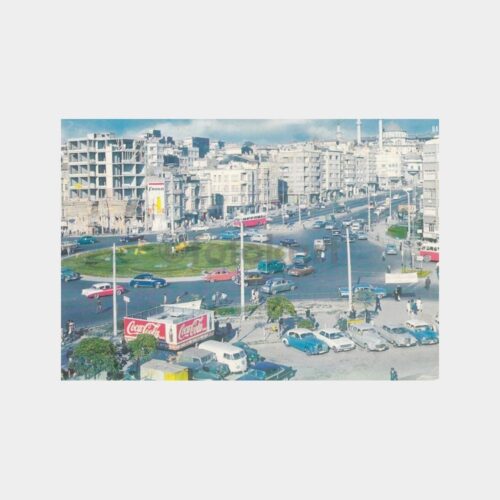 1968 Aksaray Meydanı Geçit Öncesi Görünüş Kartpostal