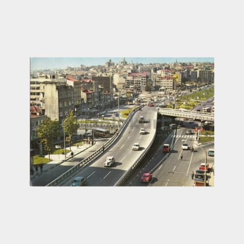 1975 İstanbul Aksaray Meydanı Konulu Kartpostal