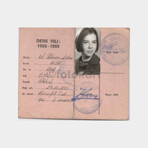 1968-69 İstanbul Alman Lisesi Öğrenci Pasosu