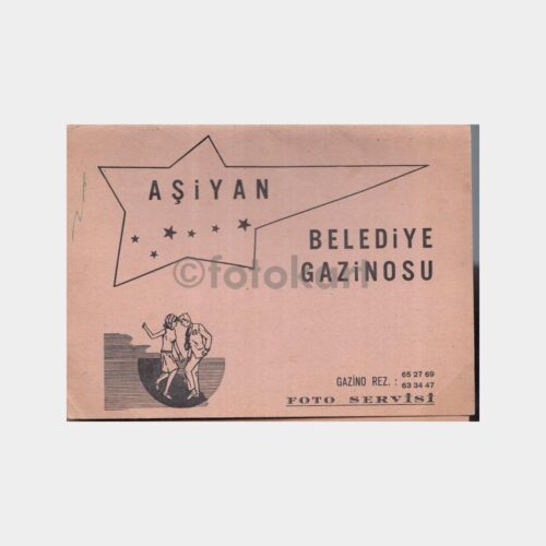 1976 İstanbul Aşiyan Belediye Gazinosu Fotoğraf Kabı