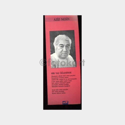Aziz Nesin -Broy Baskı- Şiir Kartı