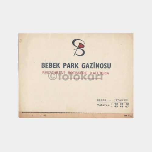 1972 Bebek Park Gazinosu Foto Saklama Kartonu