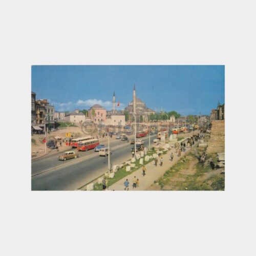 1960 İstanbul Beyazıt Görünüş Kartpostal