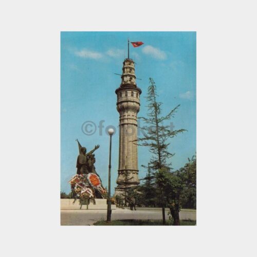 1980 İstanbul Beyazıt Kulesi Görünüş Kartpostal