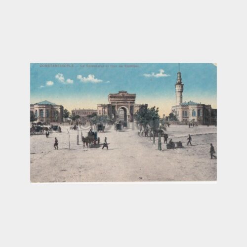 1913 İstanbul Beyazıt Seraskerat Görünüş Kartpostal