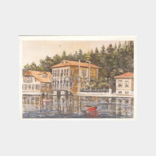 Boğaz Yalısı - Ressam F. Oktay Aksoy Tablo Tebrik Kartı