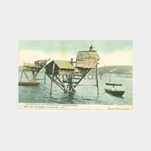 1910 Boğaziçi Balık Dalyanlar Görünüş Kartpostal