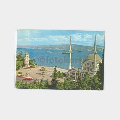 İstanbul Dolmabahçe ve Boğaziçi Görünüş Kartpostal