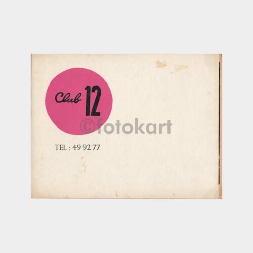 1972 Club 12 Gazinosu Foto Saklama Kartonu