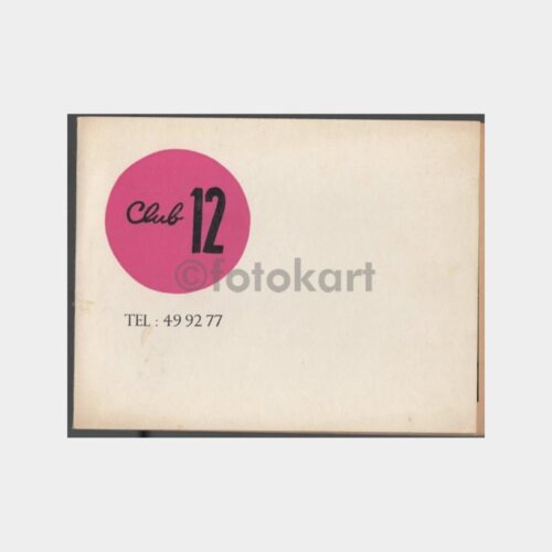 1972 Club 12 Gazinosu Foto Saklama Kartonu