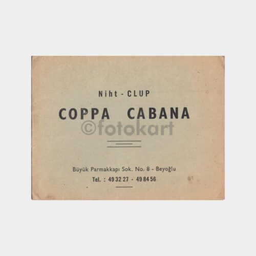 1976 Beyoğlu Coppa Cabana Kulübü Fotoğraf Kabı