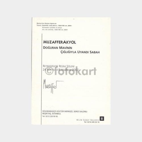 2002 Datça Kaçak Aşıklar Tablosu Sergi Davetiyesi - Görsel 3