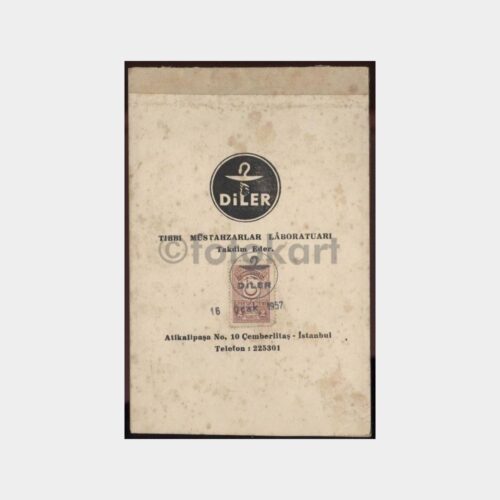 1957 Diler Tıbbi Müstahzar Laboratuvarı Not Defteri