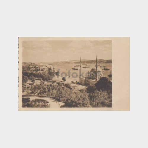 1960 İstanbul Dolmabahçe Boğaziçi Görünüş Kartpostal