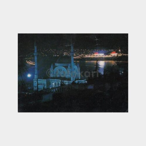 1978 Dolmabahçe Camii Gece Görünüş Kartpostal