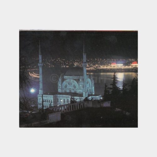 1970 Dolmabahçe Camii Gece Görünüşü Kartpostal