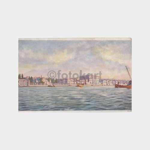 1920 İstanbul Dolmabahçe Sarayı Görünüş Kartpostal
