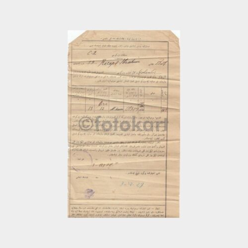 1929 Emlak Vergisi Tahakkuk Bildirimi