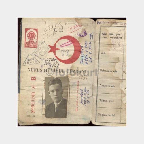1935 Fatih Nüfus Cüzdanı (Çok Damgalı) - Görsel 3
