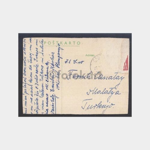 1950 Malatya Ferruh Canatay - Macar Konulu Kartı