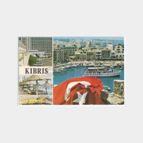 1975 Kıbrıs Girne Limanı 3 Görünüş Kartpostal