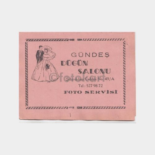 1970 Şehzadebaşı Gündeş Düğün Salonu Konulu Fotoğraf Kabı