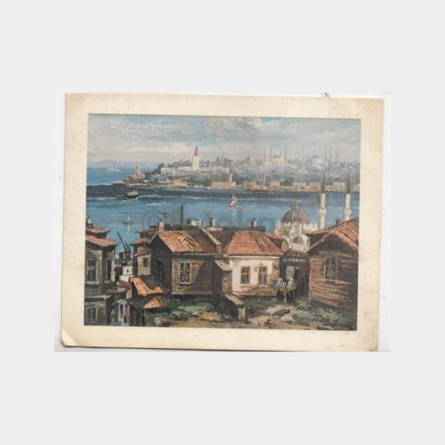Ressam İbrahim Safi Tablo Baskılı Tebrik Kartı