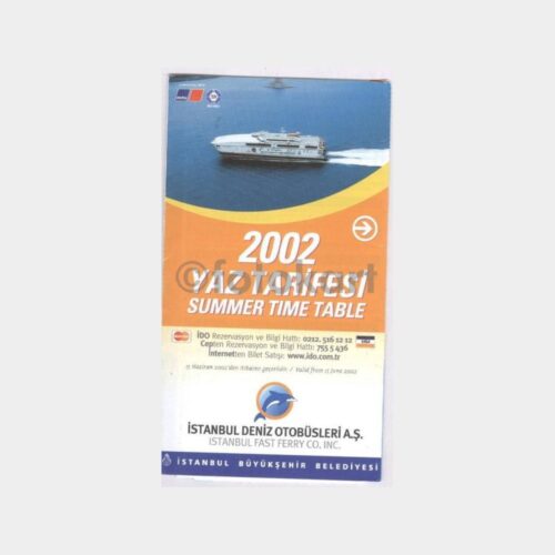 2002 İDO Yaz Tarifesi