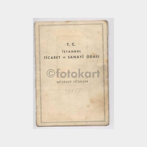 1946 İstanbul Sanayi Ticaret Odası Üye Kimlik - Görsel 2