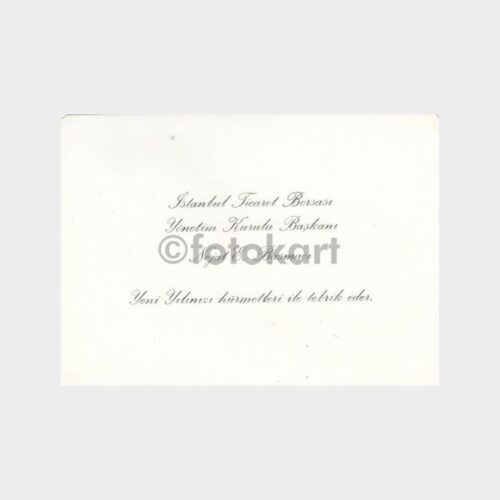 1972 İstanbul Ticaret Borsası Yeni Yıl Tebrik Kartı